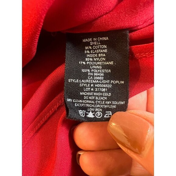 Theory Laureema Off Shoulder Top Red Long Puff Sleeves 2 Holiday Party Resort - Picture 5 of 7